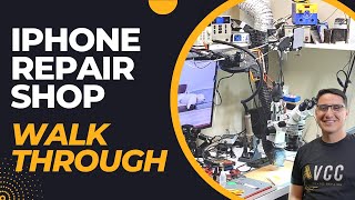 My iPhone Repair Shop Tour How I Had My YouTube Studio amp Workbench Set Up [upl. by Eicam630]