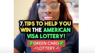 2025 Diversity Visa Lottery 7 Tips To Help You Win The American Visa Lottery [upl. by Amuwkuhc]