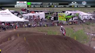 Thunder Valley 250 Moto 2 Blake Baggett Passes Roczen and Barcia for the Lead [upl. by Azaria]