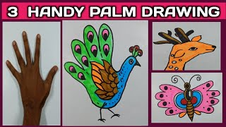 3 Handy palm Art  Hand drawing Tarun Art Part2 [upl. by Hewart]