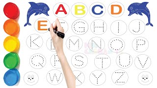 Abc Dotted Tracing English Alphabet Writing Preschool learning abc alphabets kidschohantv 346 [upl. by Nnylyak420]