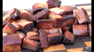 Smoked Bologna Burnt Ends on Weber Smokey Mountain [upl. by Kendyl]