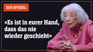 HolocaustÜberlebende Margot Friedländer im Spitzengespräch  DER SPIEGEL [upl. by Ahsinrac]