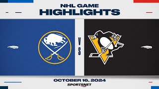 NHL Highlights  Sabres vs Penguins  October 16 2024 [upl. by Haissem]