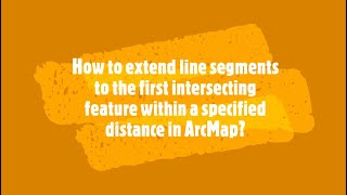 How to extend line segments to the first intersecting feature within a specified distance in ArcMap [upl. by Dania]