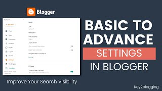 All Basic To Advanced SEO Settings In Blogger ⚙️ Blogger SEO Settings For Beginners [upl. by Nnyled]