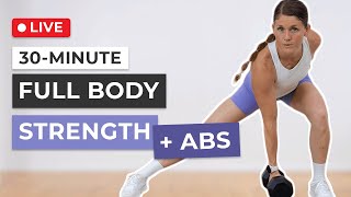 30Minute Dumbbell Strength  Abs Workout Full Body [upl. by Editha]