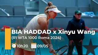 BIA HADDAD x Xinyu Wang  R2 WTA 1000 Roma 2024  Comentários ao vivo sem imagens [upl. by Aettam]