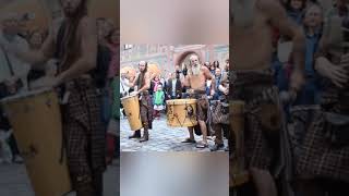 Big Peat  Greatest tribal drum and pipe band  Glasgow Scotland [upl. by Dyanne406]