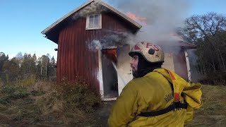 Utvändig släckning  Övning i Brunnsberg [upl. by Urbas]