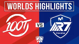 100T vs R7 Highlights ALL GAMES  Worlds PlayIn Stage 2024  100 Thieves vs Movistar R7 [upl. by Adams851]