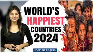 These Are The Worlds Happiest Countries In 2024  Where Does India Stand  Oneindia News [upl. by Eenitsed32]