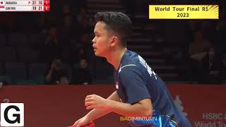 奈良岡功大 vs ギンティン World Tour Final Badminton R1 2023 [upl. by Homere969]