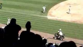 Coco Crisp collides with Mariner Moose on ATV [upl. by Neetsirhc270]