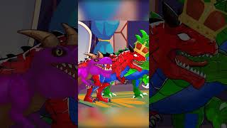 SPIDER DINOSAURS ZOMBIE TREX RHINO TRICERATOPS Who Is The Mother Of The Dinosaurs shorts [upl. by Aelak]