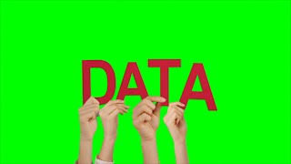 Hands Holding up Data Text on Green Screen Background  4K  FREE TO USE [upl. by Dranal]