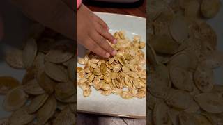 ROASTING PUMPKIN SEEDSpumpkin pumpkinseeds [upl. by Arriet584]