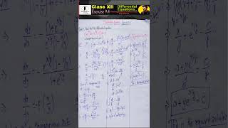 Differential Equations Class 12 Exercise 94 Q10  shorts [upl. by Iaka279]