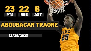 Aboubacar Traore Long Beach St 23 PTS 22 REB 6 AST vs Fullerton Titans [upl. by Armington]