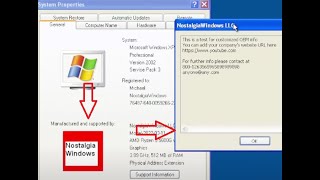 Add customized OEM info and logo to your Windows XP [upl. by Yllus284]