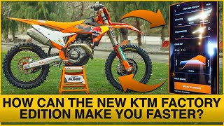 Can the 2024 KTM 450 SXF Factory Edition Make You Faster  First Look [upl. by Ateekahs]