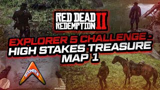 RDR2 Explorer 5 Challenge  High Stakes Treasure Map 1 [upl. by Takken]