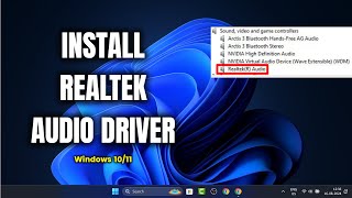 Download amp Install Realtek HD Audio Driver on Windows 11 amp 10 Computer [upl. by Vergne]