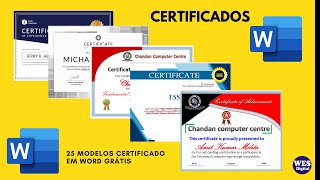 Como fazer certificado personalizado no Word [upl. by Reivazx]