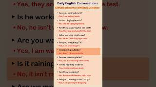 English Speaking Practice  Present Continuous Tense Practice  English Conversation Practice [upl. by Elkin]