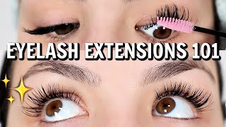 EYELASH EXTENSIONS 101  Everything You NEED To Know About Eyelash Extensions [upl. by Llevra545]