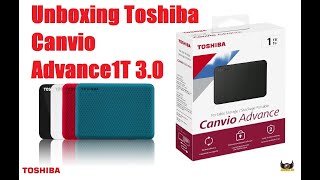 Unboxing Toshiba Canvio Advance1T 30 [upl. by Eirod377]