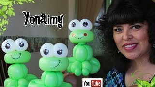 COMO HACER UNA RANITA CON GLOBOS BALLOON FROG [upl. by Ogu]