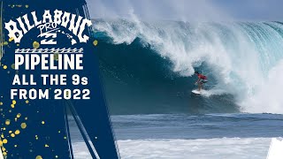 All The 9s From The 2022 Billabong Pro Pipeline [upl. by Adnauqaj]