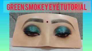 Green Smokey Eye Makeup  Step By Step Eye Makeup Tutorial 👁️👁️ [upl. by Kinny]