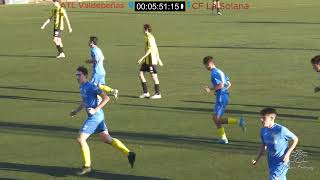 liga juvenil territorial CLM G4 J6 ATL Valdepeñas 14 CF La Solana [upl. by Anaer248]