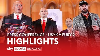 HIGHLIGHTS Oleksandr Usyk amp Tyson Furys rematch press conference 🗣️ [upl. by Assiran]