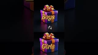 Boys vs girls gift box challenge 😉😜gift shorts [upl. by Nyvets854]