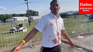 I Jumped Over The Barrier Witness At Trump PA Rally Describes How He Helped Shooting Victim [upl. by Paulson247]