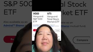 VOO vs VTI investing personalfinance finance voo vti investing etf indexfunds stocks [upl. by Hasile694]