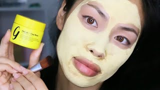 Gleamin Vitamin C Clay Mask for Acne Scars Review amp Tutorial Dry Skin [upl. by Loomis]