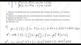 ESTADÍSTICA DISTRIBUCIÓN MUESTRAL DE LA MEDIA ARITMÉTICA [upl. by Erbua587]