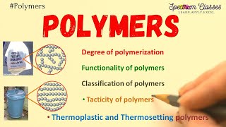 Polymer Unit V  Classification of polymers Thermosetting and thermoplastic Tacticity of polymers [upl. by Alastair]