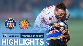 Bath Rugby v Exeter Chiefs  HIGHLIGHTS  Sam Simmonds scores late try  Premiership 202122 [upl. by Llessur269]