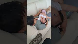 Dady and Amirah Zoey bonding😍😃🤣makulit na bata😍🤣baby cute smile funny shorts video [upl. by Eltsyek]