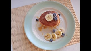 Panqueques de banana y avena tortitas sin azúcar saludable Fit [upl. by Ataliah478]