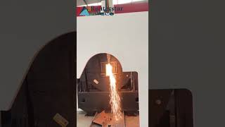 Fiber laser cutting machine cutting H type steel [upl. by Rothwell863]