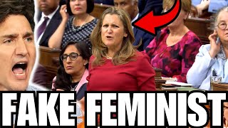 Freeland SNAPS After Getting Called quotFake Feministquot [upl. by Lathrop701]