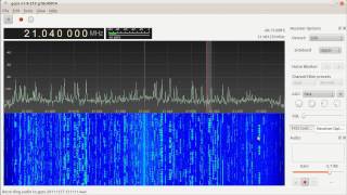 HF2V 15m CW with Funcube Dongle  HF kit [upl. by Idissac]