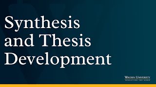 Synthesis and Thesis Development [upl. by Possing175]