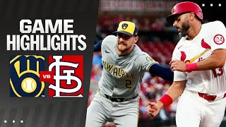 Brewers vs Cardinals Game Highlights 82124  MLB Highlights [upl. by Elnore]